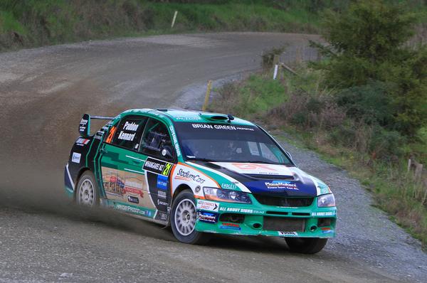 Hayden Paddon and John Kennard on their way to winning at Rally Whangarei, round two of the New Zealand Rally Championship event. 